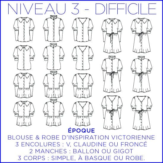 Robe EPOQUE Patron de couture pochette - CORALIE BIJASSON Patron de couture Coralie Bijasson | Gaspard et Léonie Tissus en ligne et Mercerie à Toulouse